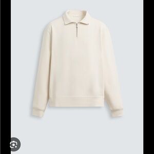 Half-Zip Pullover Sweater — Cream